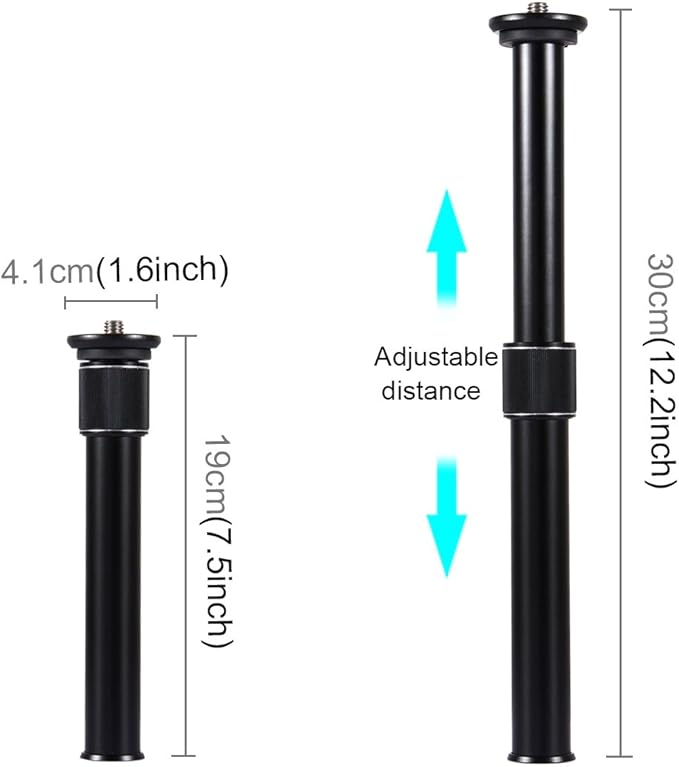 PULUZ Metal Handheld Adjustable 3/8" Size Tripod Mount Monopod Extension Rod - Image 3