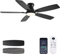 jsaitee ceiling fans with lights, 52 inch low, main product view