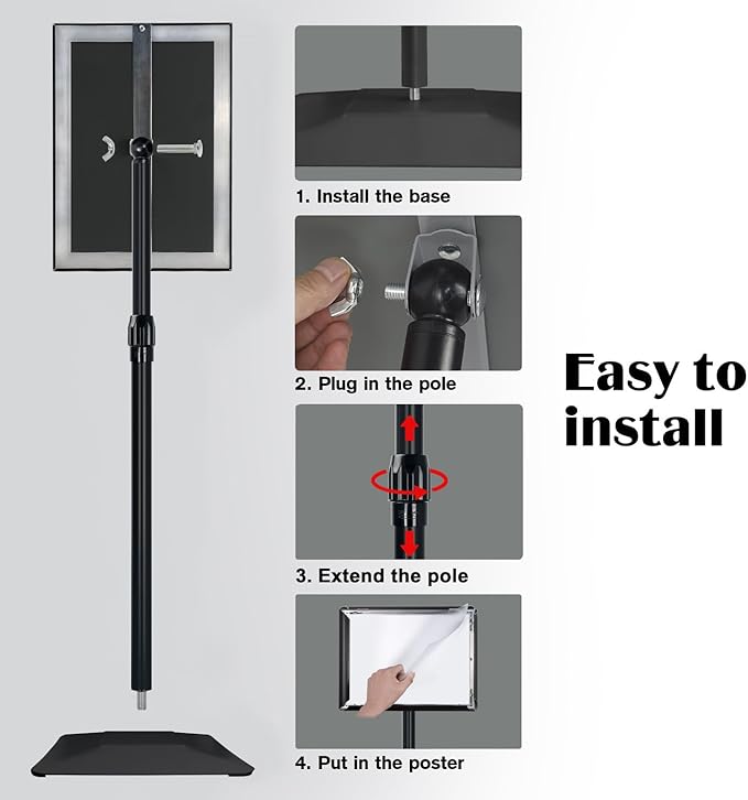 Golemas Adjustable Sign Stand for Display, - Image 6