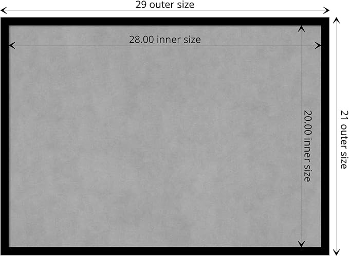 Amanti Art Black Framed Magnetic Board 21x29 Medium Vision Board - Image 4