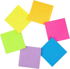 Lined Sticky Notes 4x4 in, 6 Bright Colors Self-Stick Note Pads, Strong Adhesive - Image 6