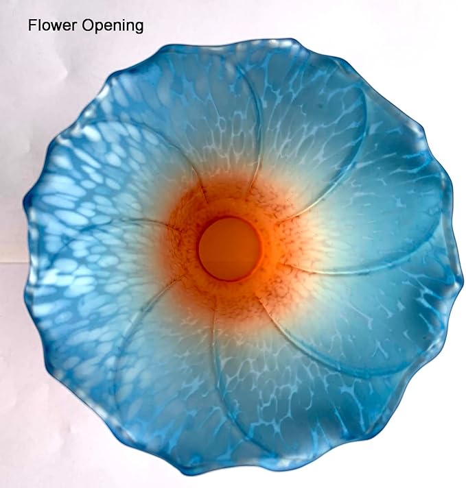 Bieye LS22 Lily Flower Blown Glass Lampshade - Image 3