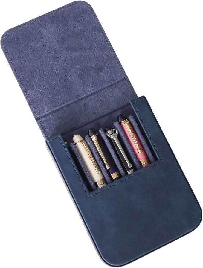 MIVLXLX Leather 6 Fountain Pen/Pencil Tray Case, Magnetic Closure - Image 8