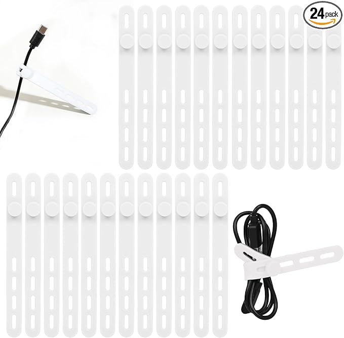 Donruby 24Pcs Silicone Cable Ties by Donruby