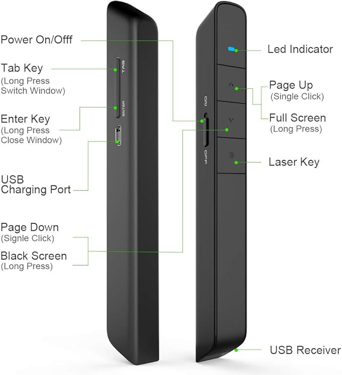 Norwii N75 Rechargeable Presentation Clicker - Image 5