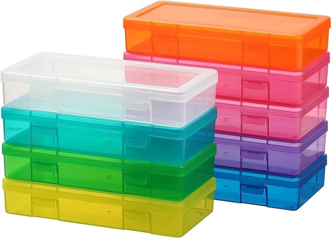 novelinks Stackable Plastic Clear Storage Box Containers by novelinks
