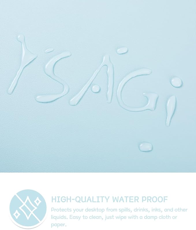 YSAGi Non-Slip Leather Desk Pad, Waterproof Laptop Computer Desk Keyboard Mat - Image 3