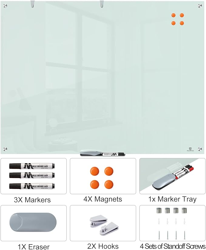 TSJ OFFICE Glass Dry-Erase Board - Image 2