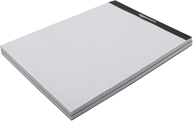 Amazon Basics Quad-Ruled Graph Paper Pad, 8.5 Inch x 11.75 Inch, 100 Sheets/Pad - Image 2