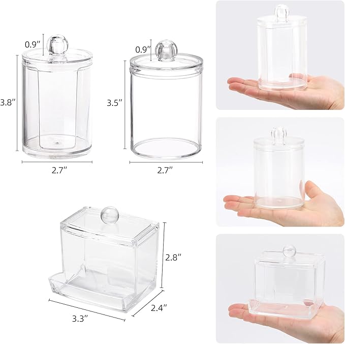 Tbestmax Bathroom Organizer Accessories Set-10 OZ, 7 OZ Qtips Holder Storage - Image 2