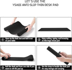 YSAGi Non-Slip Leather Desk Pad, Waterproof Laptop Computer Desk Keyboard Mat - Image 6