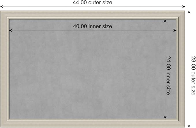 Amanti Art Silver Framed Magnetic Board 28x44 Large Vision Board - Image 4