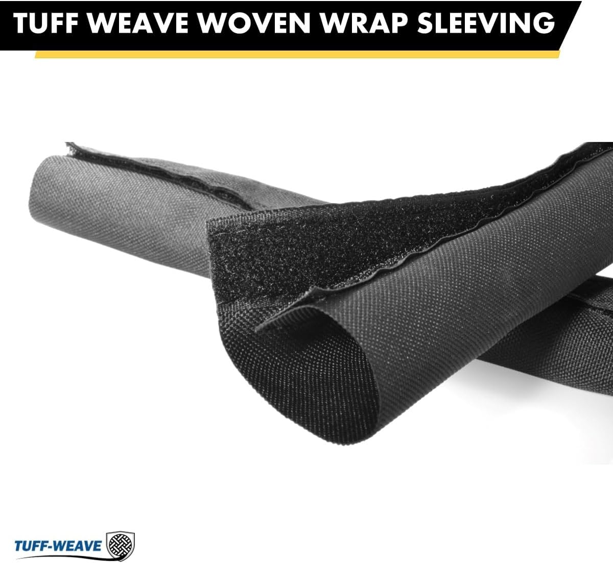 Kable Kontrol Tuff Weave Wrap Woven Nylon Sleeving, 2" 150 Ft - Black