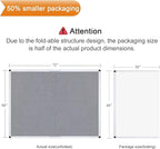 VIZ-PRO Large Fabric Bulletin Board/Foldable Notice Board Felt Gray, 72 X 48 - Image 2