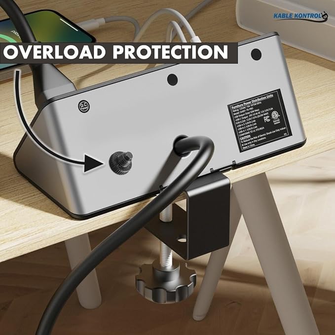 Kable Kontrol Desk Clamp Power Strip - Image 7