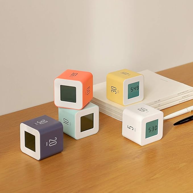 mooas Multi Cube Timer Clock Rotating Flip Gravity Sensor Time Management - Image 8