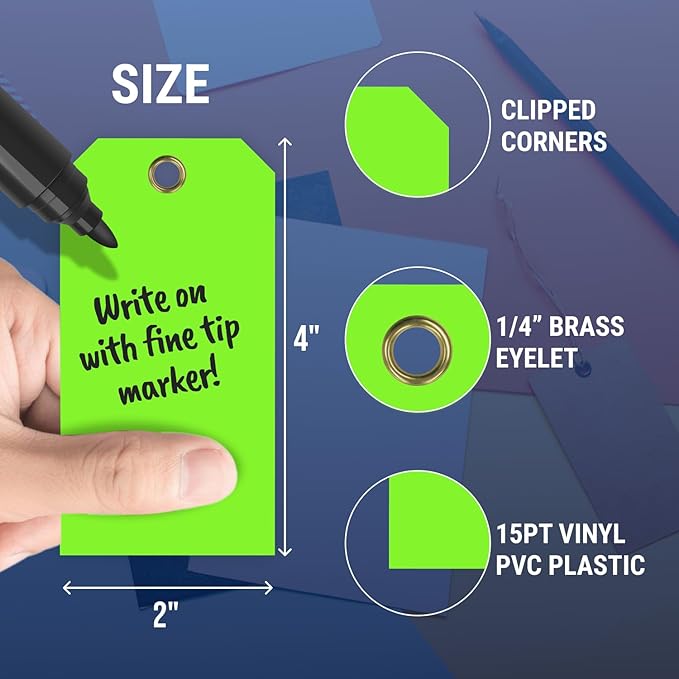 Tags 4 Less 15 Mil Waterproof Plastic Tags, Outdoor Tagging, Equipment Labeling - Image 3