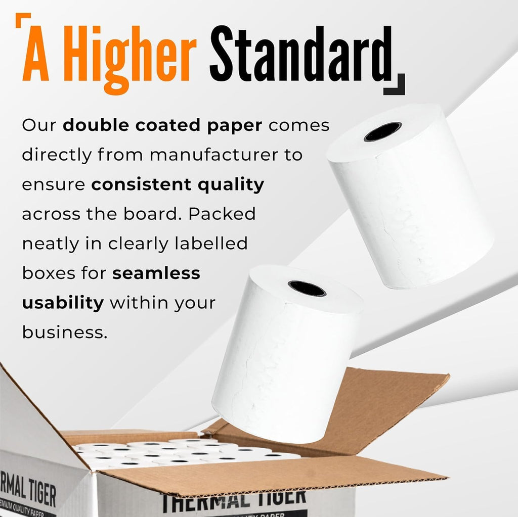3 1/8 x 230 thermal paper rolls (50, close-up detail