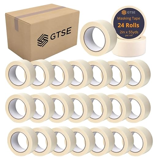 GTSE Masking Tape, Bulk Contractors Pack, 2 inch x 55 Yards, 24 Rolls, Full by GTSE