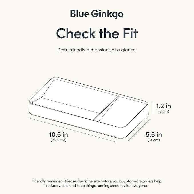 BLUE GINKGO Desk Tray – Korean-Made Organizer - Image 3