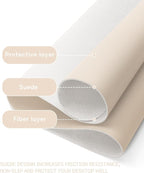 YSAGi Non-Slip Leather Desk Pad, Desk Matt - Image 3