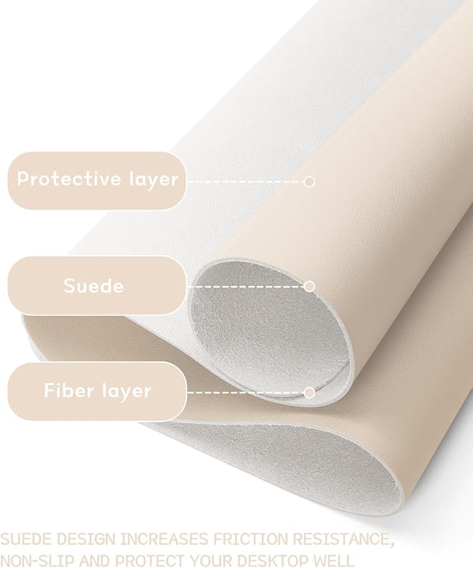 YSAGi Non-Slip Leather Desk Pad, Desk Matt - Image 3