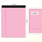 AILZFEI Colored Legal Pads 8.5 x 11 Note Pads 8.5x11 inch, Wide Ruled Clear - Image 2