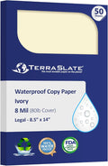 TerraSlate Waterproof Paper, Rip-Proof Colored Paper, 50 Sheets, 8 Mil by TerraSlate