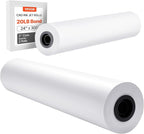 VEVOR Wide Format Paper, 24 in x 300 ft Plotter Roll, 2 Rolls CAD Bond Rolls by VEVOR