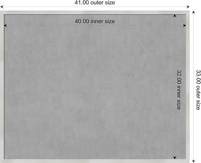 Amanti Art Silver Framed Magnetic Board 33x41 X-Large Vision Board - Image 3