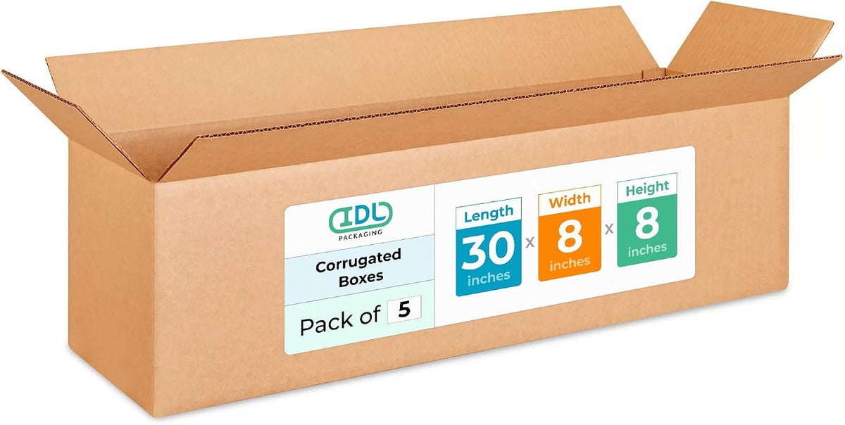 Long Shipping & Moving Boxes 30 x 8 x 8 inches