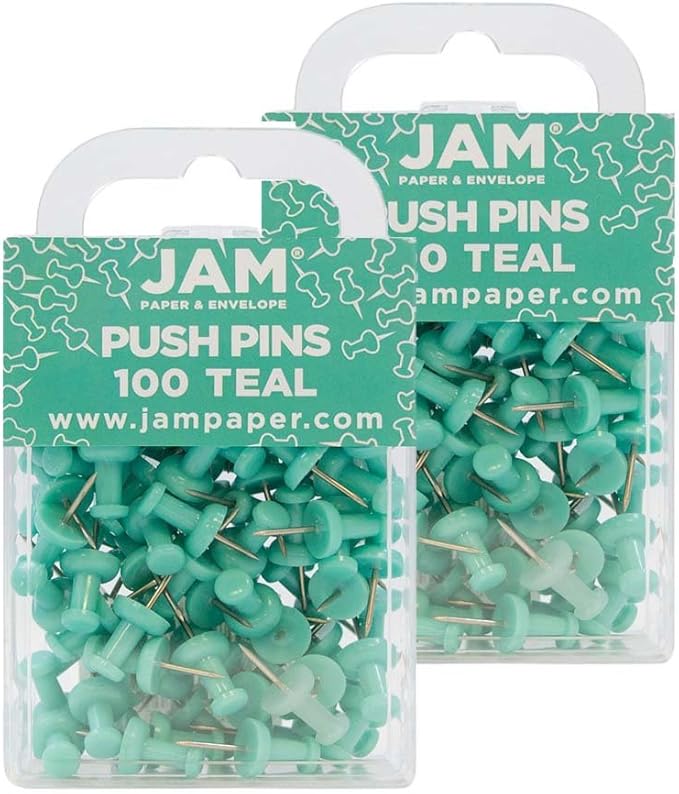 JAM PAPER Colorful Push Pins by JAMPaper