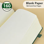 PERCUN Blank Journal Ntebook for Men & Women, 160 Pages Blank Journals for - Image 4