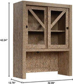 Sauder® Dixon City 33" W Library Hutch, Brushed Oak™