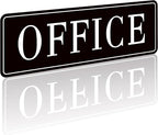 The Office Door Sign for Home and Business，Self-Adhesive Waterproof and by LUHIMO