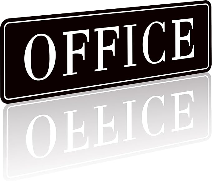 The Office Door Sign for Home and Business，Self-Adhesive Waterproof and by LUHIMO