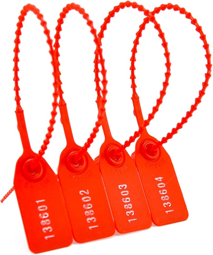 1000Pcs Plastic Tamper Shipping Seals Pull-Tite Security Seal Signage Numbered by Rasunkae