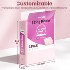 SUNEE 3 Ring Binder 1.5 Inch 1 Pack - Image 7