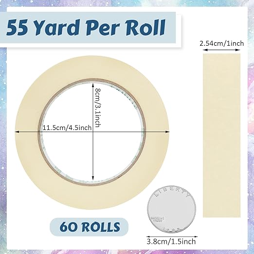 Fainne Masking Tape Bulk General Purpose Masking Painting Tape 55 Yards - Image 2