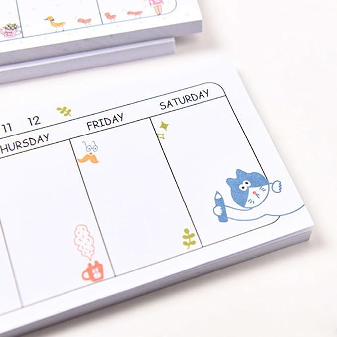Weekly Organizer Long Strip Planner Notebook Pads Random Patterns - Image 3