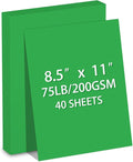 Cardstock 8.5 X 11, 40 Sheets, Christmas Green Card Stock, 75lb/ 180gsm by Ciphyfee