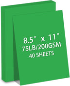 Cardstock 8.5 X 11, 40 Sheets, Christmas Green Card Stock, 75lb/ 180gsm by Ciphyfee