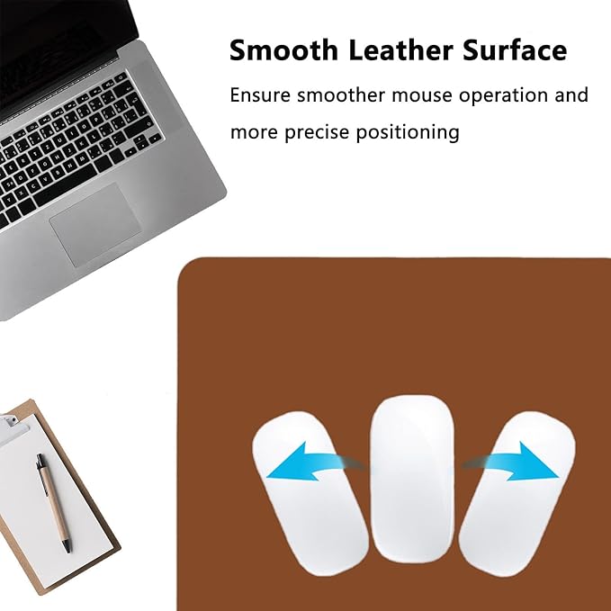 PU Leather Desk Pad Protector Gaming Mouse Pad Non Slip Desk Mat - Image 3