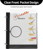Tashkummy 360 Degree Pivotable Binder, Upgraded 3 Ring Binder 1 inch 4 Pack - Image 7