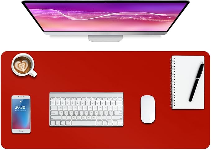 Boutilon Leather Desk Pad Protector, Non-Slip Mouse Pad, Laptop Desk Pad by Boutilon