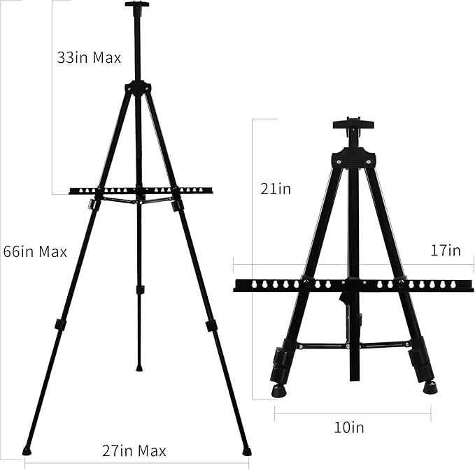 Art Artist Easel Stand for Sign, RRFTOK Metal Tripod Adjustable Easels for - Image 3