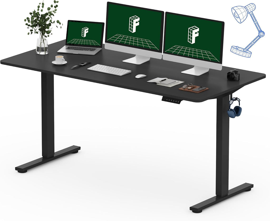 FLEXISPOT One-Piece Electric Standing Desk, 60 x 24 Inches Adjustable Desk