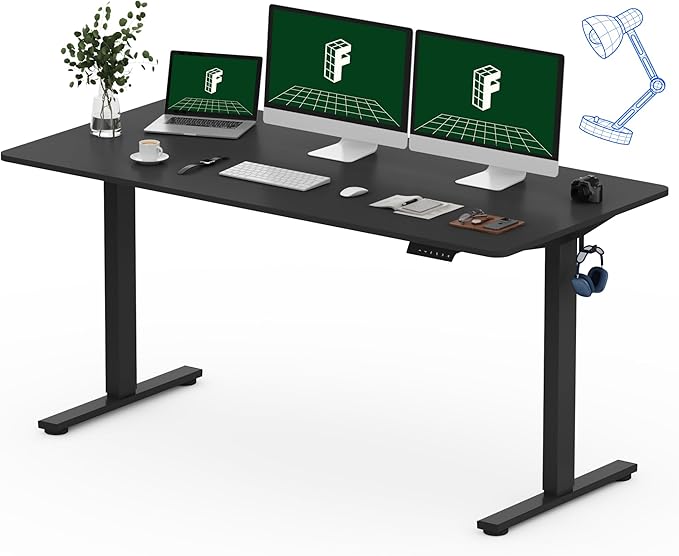 FLEXISPOT One-Piece Electric Standing Desk, 60 x 24 Inches Adjustable Desk by FlexiSpot