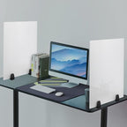 2 Pack Clamp-on Desk Privacy Panels, Frosted Acrylic Desk Dividers - Image 9