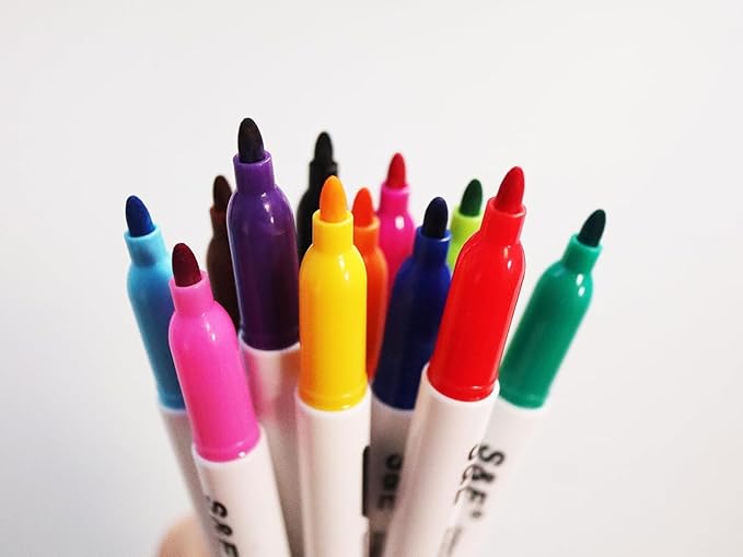 S & E TEACHER'S EDITION 24 Pcs Dry Erase Markers, 12 Assorted Colors - Image 4